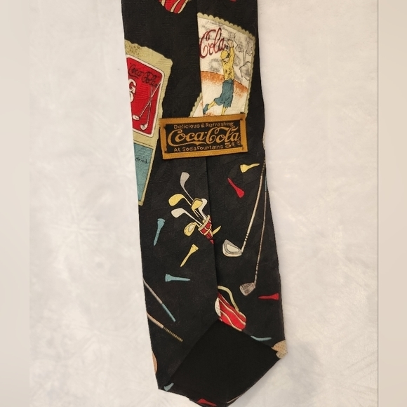 Vintage Coca Cola Silk Tie‎ Golf Bags - Picture 2 of 4